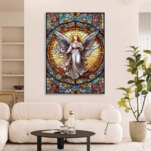Pintura en lienzo de la Virgen Marí<span class=keywords><strong>a</strong></span> con alas, decoración del hogar, arte de pared colgante, pintura religiosa sagrada, decoración del hogar y la Iglesia - Product Image 4
