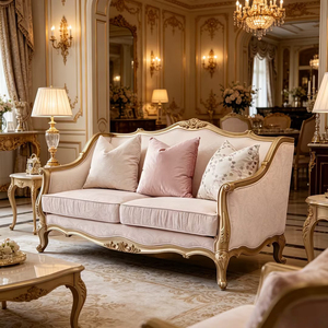 Divano in Tessuto Rivestibile a Tre Posti Stile Francese di Alta Gamma, Design Chesterfield <span class=keywords><strong>Moderno</strong></span>, <span class=keywords><strong>Arredamento</strong></span> di <span class=keywords><strong>Lusso</strong></span> per Soggiorno - Product Image 5