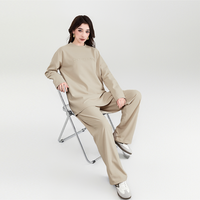 Ensemble deux pièces pour femmes, style décontracté, polyester, confortable, pantalon et haut modestes pour femmes musulmanes