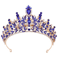 Couronne de mariée européenne et américaine entièrement sertie de diamants, baroque, exquise, colorée, princesse, papillon, couronne en cristal, diadèmes