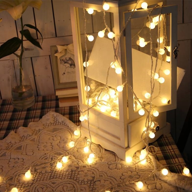 Small Ball Light Strings Led New Year Lights for 17.5 mm Waterproof Ip67 Outdoor Romantic Wedding Festival Decorative