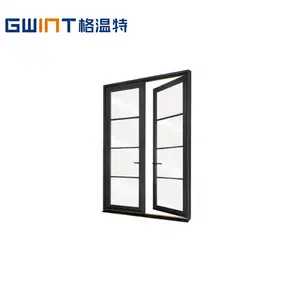 GWINT alüminyum çerçeve yüksek kaliteli alman donanım alüminyum temperli cam ile camlı kapı alüminyum menteşeli kapılar