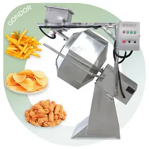 Drum Snack Rice Cake Chip Mix Mixer Popcorn Food Coating Roller Flavour Flavor Seasoning Machine