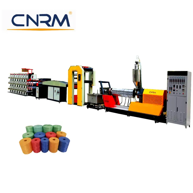 Polypropylene PP Raffia Split Film Extruder Fiber Machine/ plastic rope twine yarn extrusion making machine/ production line