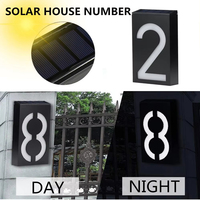 Lampes solaires LED pour numéro de maison, faciles à installer, durables, étanches, éclairage extérieur pour adresse, commande intelligente par énergie solaire