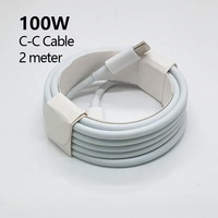 Câble en cuivre pur 2M USB Type-C vers Type-C PD 100W Câble de charge rapide pour téléphone 15 16 17 avec matériau TPE