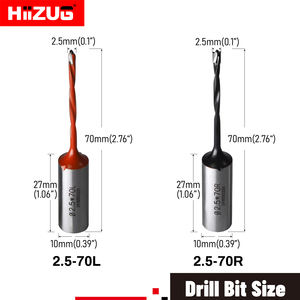 हिizug टंगस्टन कार्बाइड 2.5 लकड़ी ड्रिलिंग के लिए 10 मिमी के दाहिने बाएं रोटेशन के साथ 10 मिमी दाहिने बाएं रोटेशन - Product Image 2