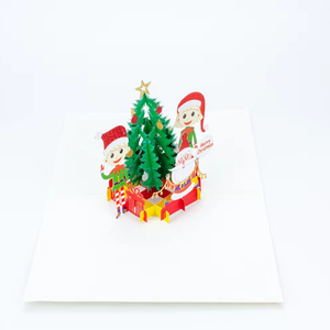 Artisan Handicraft 3D Pop Up Carte de voeux de Noël, carte-cadeau spéciale de vacances pour la famille et les amis - Product Image 1