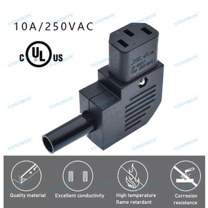 IEC C13 góc phải IEC kết nối, IEC 320 C13 nữ góc phải adapter điện, 10A /250V - Product Image 2