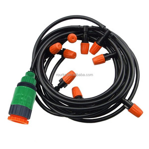 Kit d'irrigation par brumisation 5M-20M, système d'arrosage automatique pour plantes de jardin avec tuyau PE 4/7 et connecteur - Product Image 1