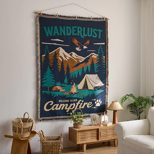 Fabrika toptan özel goblen dokuma atmak battaniye açık kamp çadır halıları duvar dekorasyon - Product Image 6