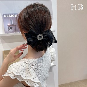 Yanye צרפתי barette שיער אבזרים עדין פלנל פרחים קטן rhinestone אורגנזה גדול קשת סיכת שיער באביב עבור בד בנות - Product Image 3