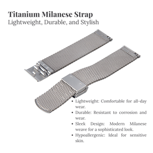 Cinturino in titanio Milanese di lusso con <span class=keywords><strong>Logo</strong></span> personalizzato 18mm cinturino in metallo traspirante per smartwatch Samsung Huawei Xiaomi - Product Image 2
