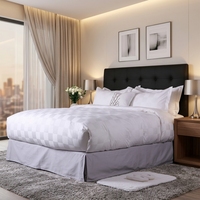 Ensemble de literie personnalisé en lin et coton, ensemble de draps de luxe, ensemble de literie pour chambre à coucher avec logo pour hôtel