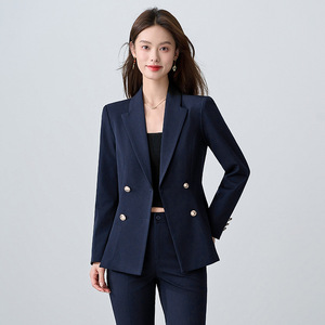Women's Suit Set Polyester Worsted Full Sleeve Slim Fit Blazer Professional Office Lady Spring Anti-Wrinkle - Product Image 3