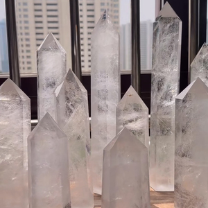 Artículos Espirituales, Péndulo de Cristal para Meditación, Varita de Cuarzo Transparente de Gran Tamaño, Torres de Cristal de Cuarzo Transparente - Product Image 4