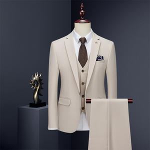 Set completo da <span class=keywords><strong>uomo</strong></span> in tre pezzi in stile coreano <span class=keywords><strong>Slim</strong></span>-<span class=keywords><strong>Fit</strong></span> <span class=keywords><strong>Blazer</strong></span> per abiti da cerimonia da <span class=keywords><strong>uomo</strong></span> - Product Image 2