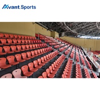 Système de sièges en gradins Avant Sports Arena Stadium, sièges fixes en HDPE pour événements, gradins avec dossier de soutien