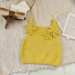 Baby Girl Knitted Camisole Mesh Tutu Two Piece Set Breathable Summer Outfit - Product Image 4