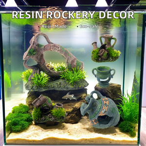 Customizable Resin Old Clay <strong>Pot</strong> <strong>Fish</strong> Shrimp Hidden Cave House Antique Broken Wine <strong>Pot</strong> Landscaping <strong>Fish</strong> tank Aquarium Decoration - Product Image 2