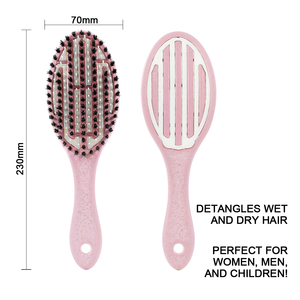 Meilleure pagaie 2 <span class=keywords><strong>en</strong></span> 1 <span class=keywords><strong>brosse</strong></span> à cheveux multifonctionnelle <span class=keywords><strong>brosse</strong></span> à cheveux <span class=keywords><strong>en</strong></span> poils <span class=keywords><strong>de</strong></span> <span class=keywords><strong>sanglier</strong></span> pour épais bouclés minces longs courts humides ou secs - Product Image 5