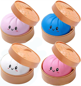 Kawaii Food Steamer Stretchy <b>Desk</b> <b>Toy</b> Giant Glitter Colorful Dumpling Stress Balls Fidget Sensory Squishy <b>Toy</b> - Product Image 1