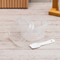 Boîte à gâteau carrée en PP transparent de qualité alimentaire, jetable, 120 ml, pour Mille-Feuille, Mousse, Dessert, Emballage court