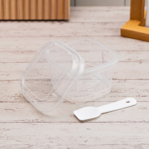 Caja Cuadrada para Pastel <span class=keywords><strong>de</strong></span> <span class=keywords><strong>Crema</strong></span>, Mousse o Mille-Feuille, Desechable, <span class=keywords><strong>de</strong></span> Grado Alimenticio, Transparente, <span class=keywords><strong>de</strong></span> PP, 120 ml, Envase Corto para Postres - Product Image 4