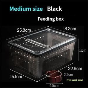 Cajas de cría de reptiles de material PP ligero ecológico recintos para suministros de hibernación ranas con cuernos gusano de seda bebés - Product Image 3