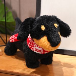 Ingrosso Weiner il bassotto giocattolo di peluche adorabile cane animale di peluche per bambini regalo affascinante <span class=keywords><strong>Wiener</strong></span> per cani bambola di peluche con sciarpa - Product Image 6