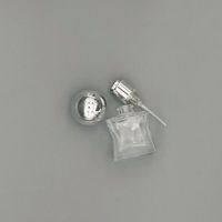 Botol Parfum Kristal Kecil Berkualitas Tinggi, Botol Semprot Parfum Kosong Mewah 15ml Bentuk Kotak Kaca Dengan Tutup Bulat