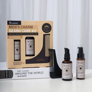 En stock, faible MOQ : Kit de croissance de la barbe et des cheveux, comprenant huile de massage, sérum, peigne et coffret cadeau, spécial pour hommes, kit facial, OEM - Product Image 2