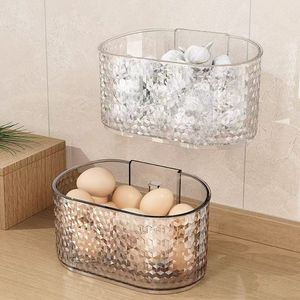 Egg <b>Storage</b> Container Wall Mounted With Hanging Design For <b>Kitchen</b> Use Rectangle Shape No Installation Required - Product Image 1