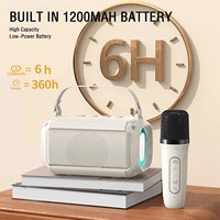 Reproductor de Música Portátil con 4 Voces Mágicas y Luces LED de Colores, Juguete Infantil, Mini Máquina de Karaoke
