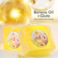 Savon blanchissant à la banane biologique de marque OEM, soin anti-âge de la peau, anti-taches brunes, anti-acné, savon solide pour le corps et le visage, utilisation quotidienne