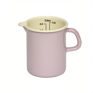 Enamelled <b>Measuring</b> Cup 0.5 Liter Pink For Kitchen Use - Product Image 2