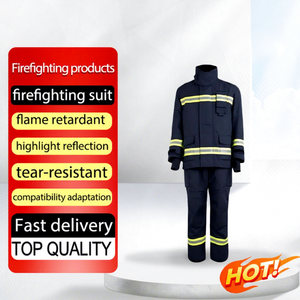 Traje de Bombero Certificado 3C AmpsafeX, 20 Estilos, Material de Algodón y Aramida, Protección Contra Incendios de Cuerpo Completo, 1 Traje de Bombero Estructural - Product Image 1