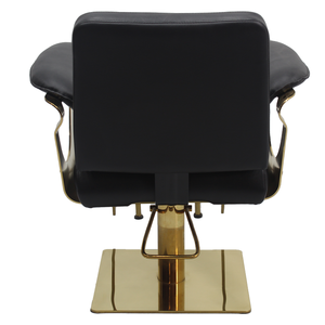Chaise de Salon de Coiffure et Barbier Moderne de Luxe Réglable Noir et Or – Excellent Rapport Qualité-Prix - Product Image 2