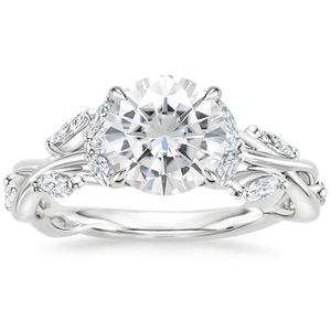 Anillo de Compromiso de Plata 925 con Moissanita, Joyería para Hombre, Corte Redondo, Engaste de Puntas, Chapado en Oro, Certificado por Terceros, Talla Personalizada - Product Image 2