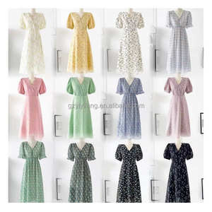 Vestido Casual de Verano para Mujer, Diseño de Gasa con Estampado Floral, Oferta al por Mayor a Bajo <span class=keywords><strong>Precio</strong></span> - Product Image 2