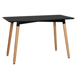 Giá Rẻ MDF Phòng Ăn Trắng Đơn Giản Hình Chữ Nhật Bảng Với Chân Gỗ - Product Image 4