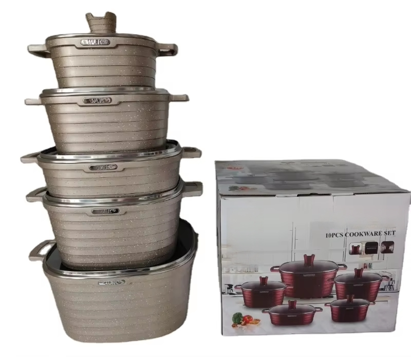 Hot Selling Luxury 10 Pieces Kitchen Accessories Set Cookware New Arrival Popular Cookware Set · image 4