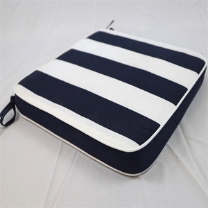 Diseño moderno azul marino y raya blanca reciclar impermeable antipolvo ácaros asiento cojín relajación silla cojín para uso - Product Image 5
