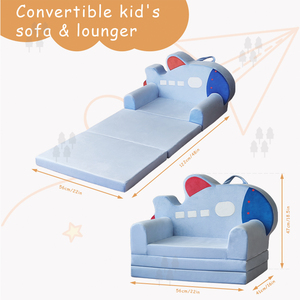 Sofá Infantil <span class=keywords><strong>Plegable</strong></span> de <span class=keywords><strong>Espuma</strong></span> Ultrasuave con Diseño de Dibujos Animados, Sofá <span class=keywords><strong>Cama</strong></span> Convertible para Niños y Niñas - Product Image 5