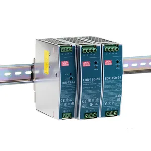 EDR Mean well DC 75/120/150 DIN RAIL Tipo Interruptor fuente de alimentación 12/24/48 transformador reemplazar DR