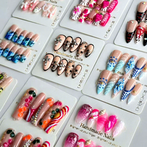 10ชิ้นดอกไม้3D สี่เหลี่ยมอัลมอนด์ขนาดกลาง - Product Image 1