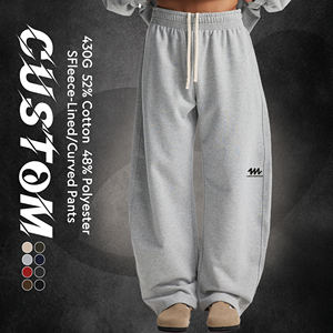 <span class=keywords><strong>Pantaloni</strong></span> <span class=keywords><strong>Tuta</strong></span> Baggy Machete da <span class=keywords><strong>Uomo</strong></span> Grammatura Pesante 430GSM in Pile <span class=keywords><strong>di</strong></span> Cotone e Poliestere Tinta Unita Stile Retro Streetwear Casual - Product Image 1