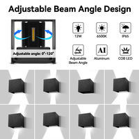 Applique Murale LED IP65 Cube Haut Bas de Haute Qualité/Luminaire Mural Étanche LED Extérieur Intérieur Décor Jardin Porche/Lampes Murales
