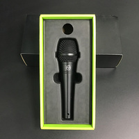 Insert d'emballage personnalisé en carton noir, plateau en pulpe de bagasse biodégradable, couvercle et base pour boîte de microphone ou produit électronique