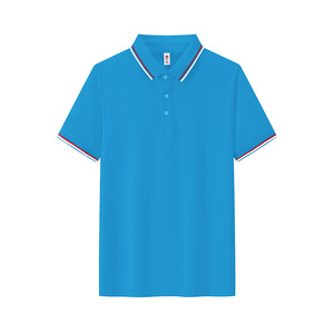 Custom Made Short Sleeve <b>Polo</b> Shirt Solid Color Cotton Contrast Trim Daily Wear Promotional Uniforms GJ18-1306 - Product Image 4